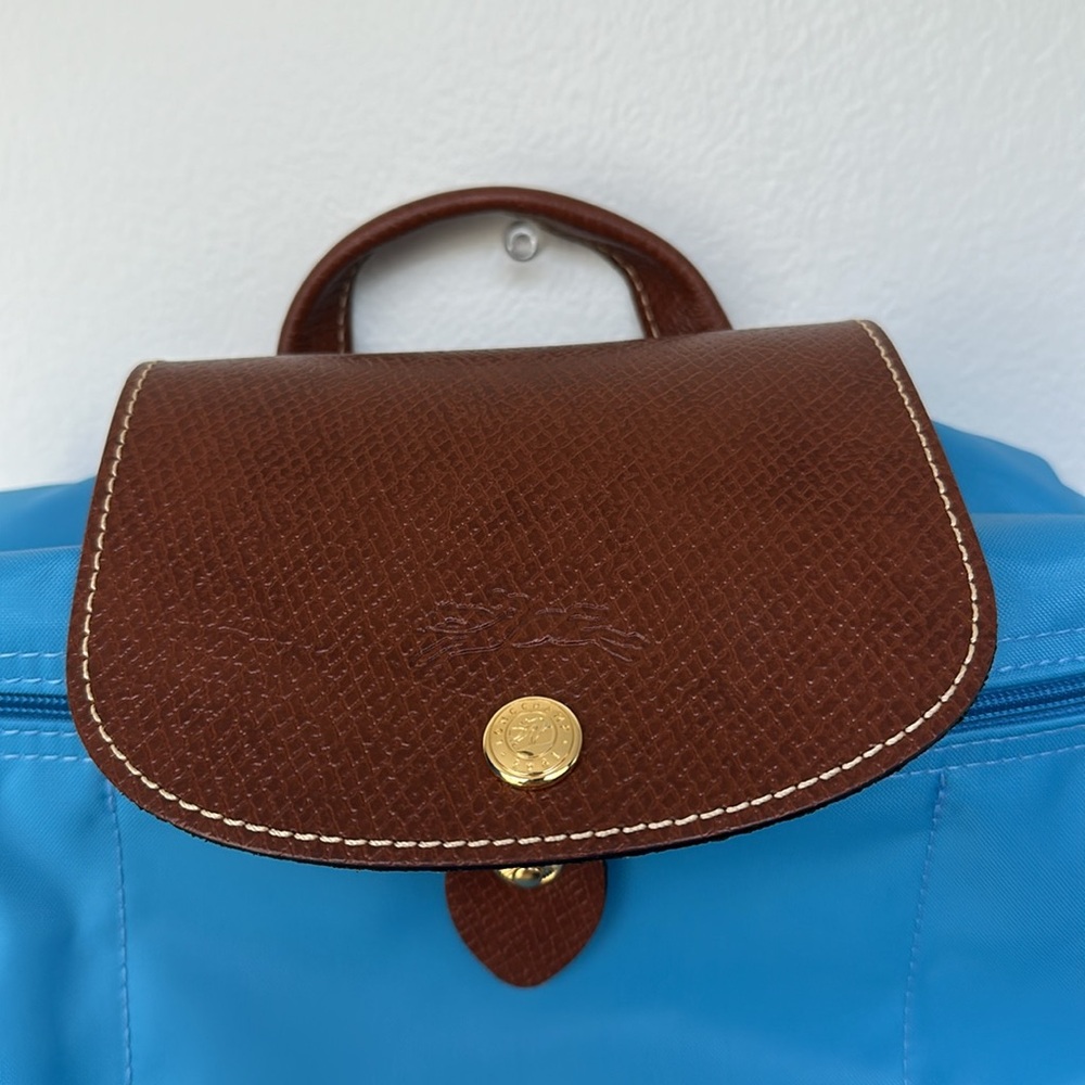 Longchamp Light Blue Small Backpack With Adjustab… - image 3